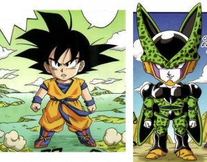Son Goku vs Cell (Dragon Ball Z) versión chibi